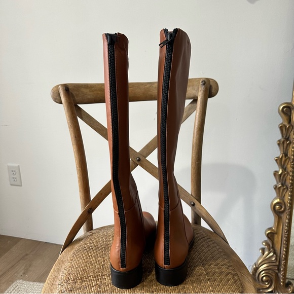 NWT Frame Ramsey Leather Knee High Tiding Boot In Tobacco - Picture 5 of 10